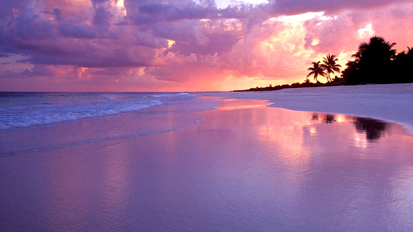 Красив залез на плажа - Красивият плаж на залеза е невероятен за 2020 г. Залез на плажа , Залез , Залез на плажа, Лаптоп Pink Beach HD тапет