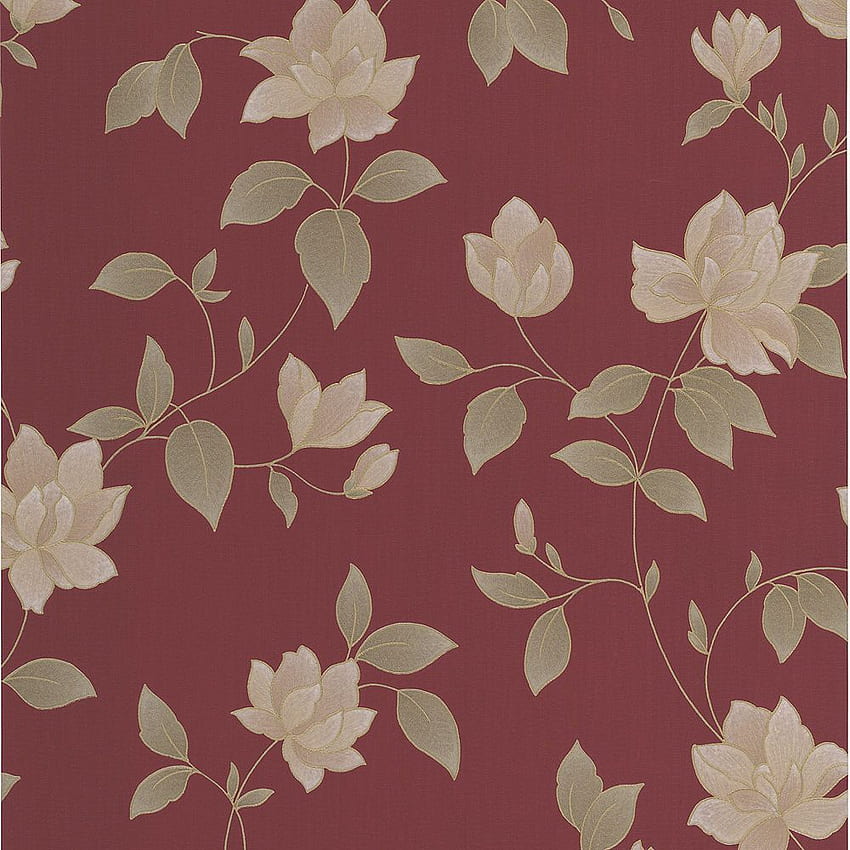 Graham & Brown Amy Red Gold Beige . The Home Depot Canada, Red and Gold Floral HD phone wallpaper