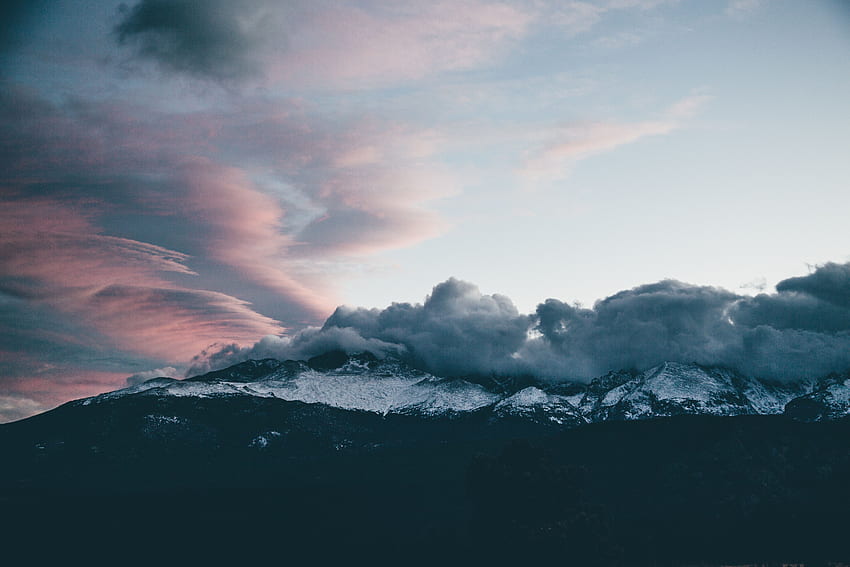 Naturaleza, Cielo, Montañas, Nubes, Vertex, Tops fondo de pantalla