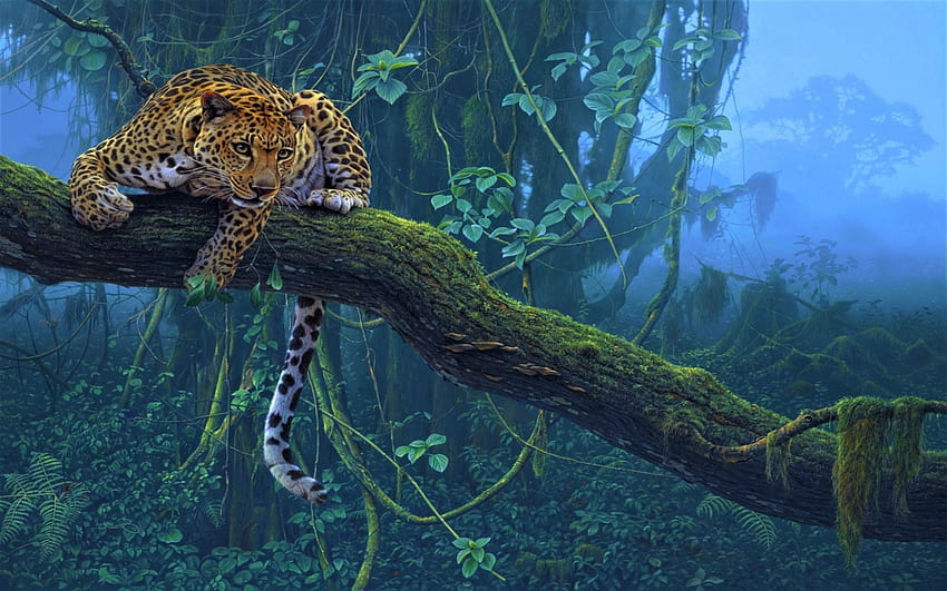 Jaguar - Tiger At Jungle Tree HD wallpaper | Pxfuel
