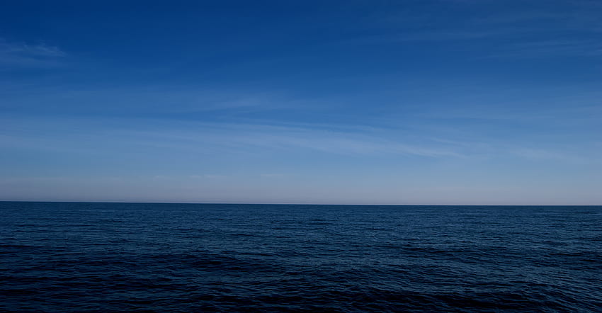 Blue, sunny day, Baltic Sea, calm HD wallpaper
