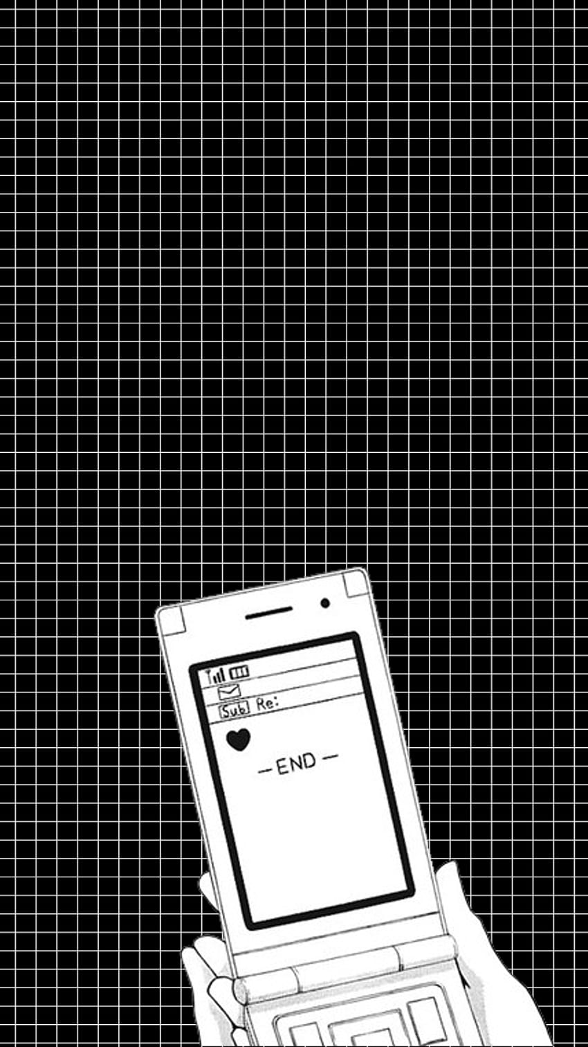 미적 흑백 그리드, 미적 Tumblr 그리드 HD 전화 배경 화면