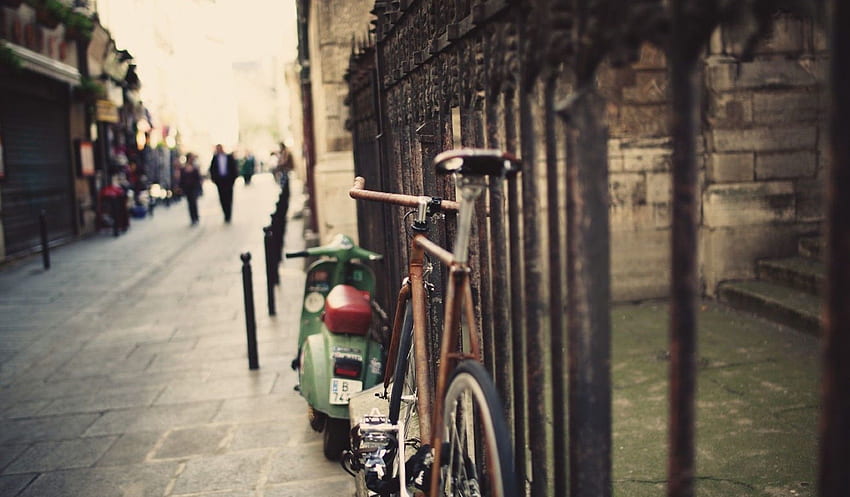 Vintage City graphy Bicycle : HD wallpaper