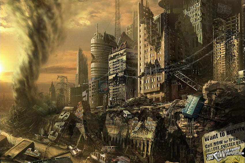 Movie .. City, Fallout, Ruin, Games, / game. Постапокалипсис, Пейзажи, Фэнтези, 1920X1280 Movie HD wallpaper