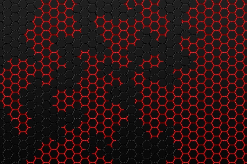 Black and Red Hexagon Chromebook Pixel , Artist , , and Background HD wallpaper