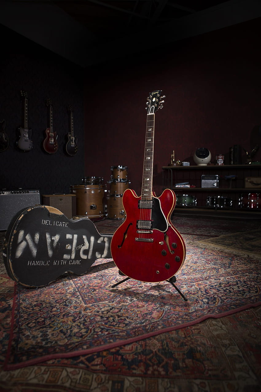Eric Claptons Gibson ES 335TDC von 1964 – Bodengitarre, Gibson 335 HD-Handy-Hintergrundbild