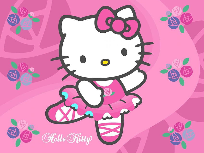 Hello Kitty with pink background and flowers, Hello Kitty Spring HD  wallpaper | Pxfuel
