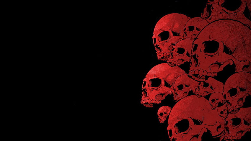 Red And Black, Dark Red Skull HD wallpaper