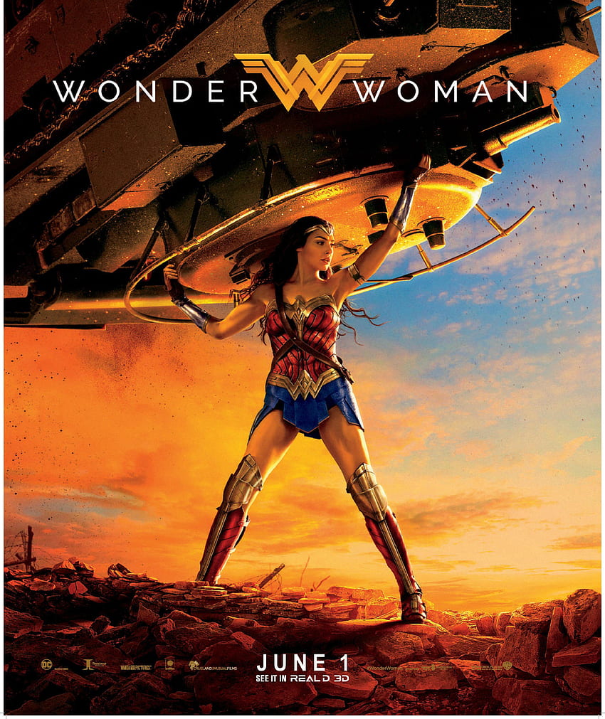 Plakaty Wonder Woman, plakat filmowy Tapeta na telefon HD