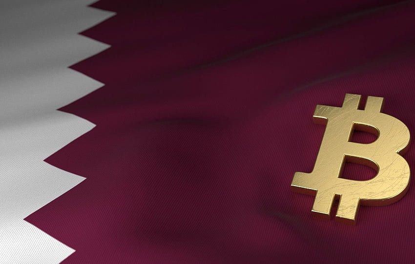 Unschärfe, Flagge, Flagge, Katar, Bitcoin, Bitcoin, BTC, Katar für , Abschnitt текстуры HD-Hintergrundbild