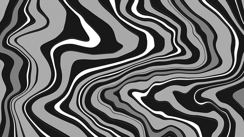 Strata Liquid, czarno-biała sztuka płynna Tapeta HD