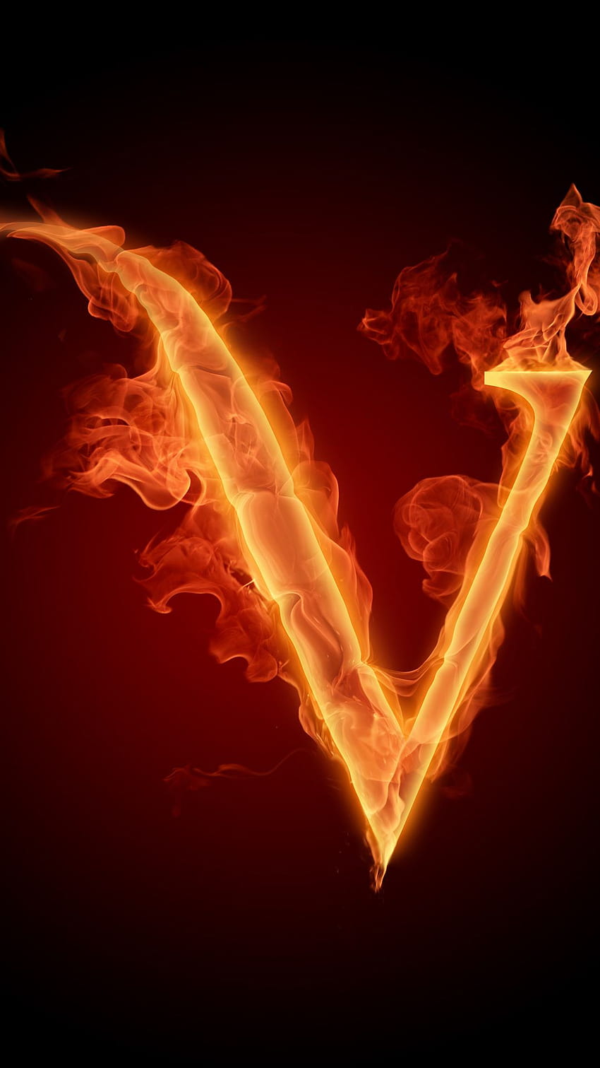 Flame, latinica, letter, letter, alphabet, fire, v HD phone ...