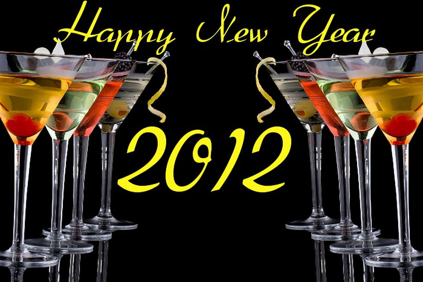 Happy New Year- 2012, happy new year, abstract, art, year, 2012, beatiful, happy, new HD wallpaper