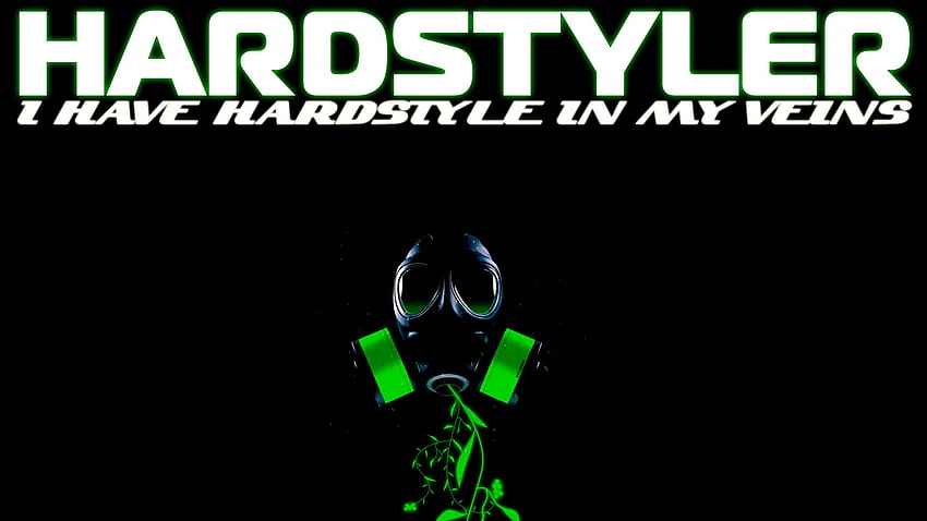 Hardstyler, hardstyle, hardcore, music, gas mask HD wallpaper