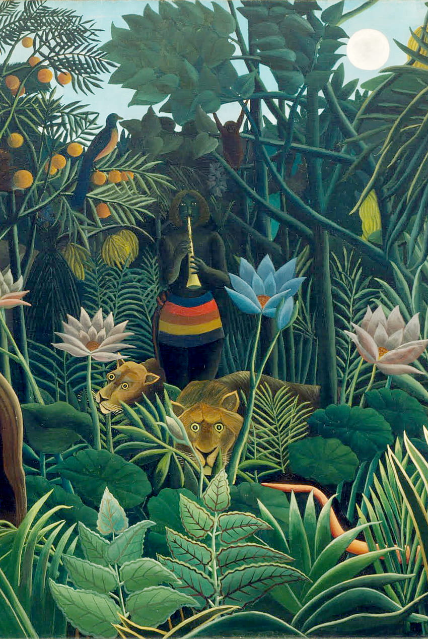 The Dream - Henri Rousseau - Google Arts & Culture. Анри руссо, Картины, Тропический сад HD phone wallpaper