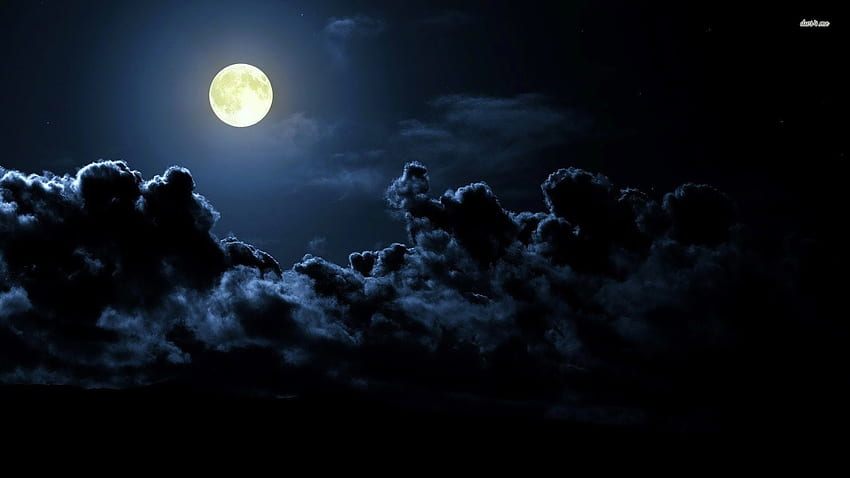 Cloudy night with full Moon. [1920 x 1080]: HD wallpaper | Pxfuel