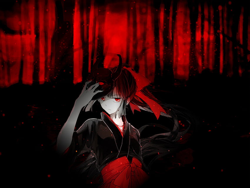 Blutiges Anime-Mädchen - Anime-Oberteil HD-Hintergrundbild