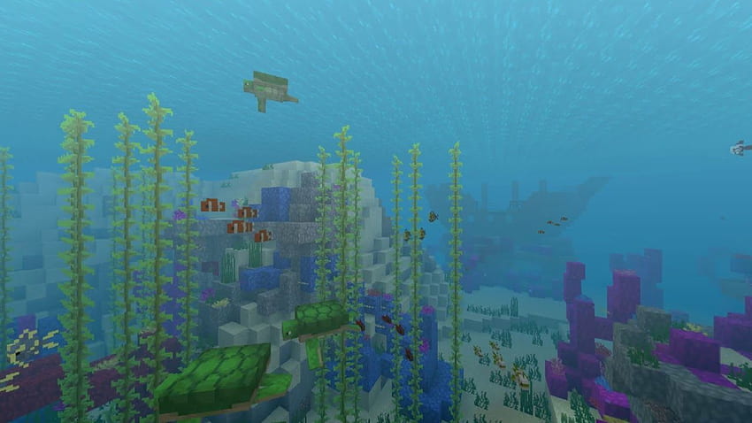 Minecraft Aquatic [ 60FPS] двигател, Minecraft блок HD тапет
