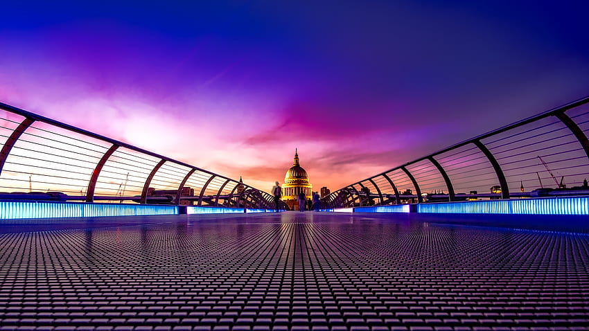 Millennium Bridge London HD wallpaper