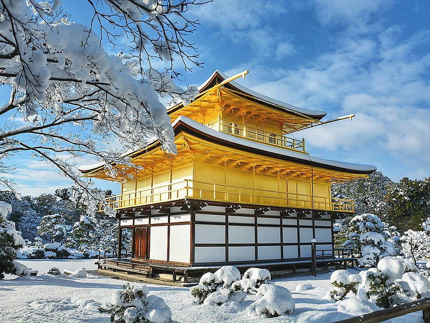 Şiddetli Kar Yağışı Kyoto'yu Kış Harikalar Diyarına Dönüştürüyor - Spoon & Tamago HD duvar kağıdı