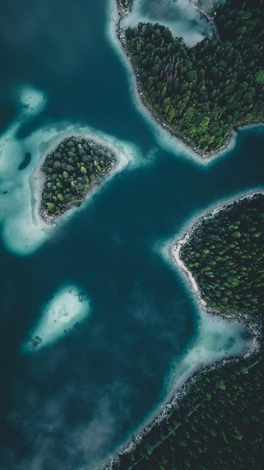 ธรรมชาติ น้ำ ดูจากด้านบน โลก ที่ดิน หมู่เกาะ วอลล์เปเปอร์โทรศัพท์ HD