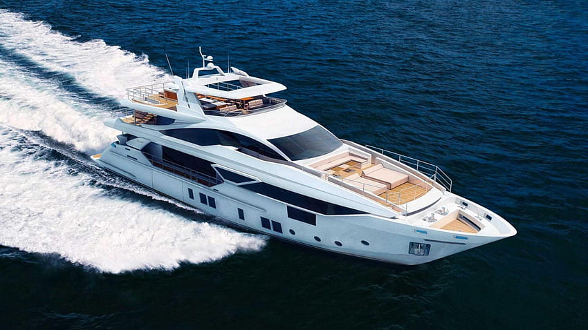 Luksusowy jacht motorowy, luksusowy, jacht, silnik, morze Tapeta HD