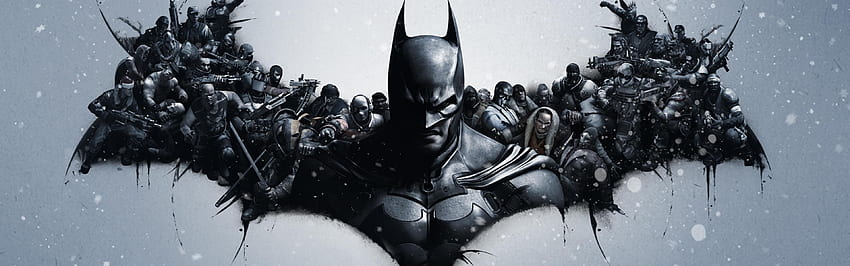 Doppio schermo con logo Batman. Giochi . Batman arkham, origini di Batman arkham, origini di Batman Sfondo HD