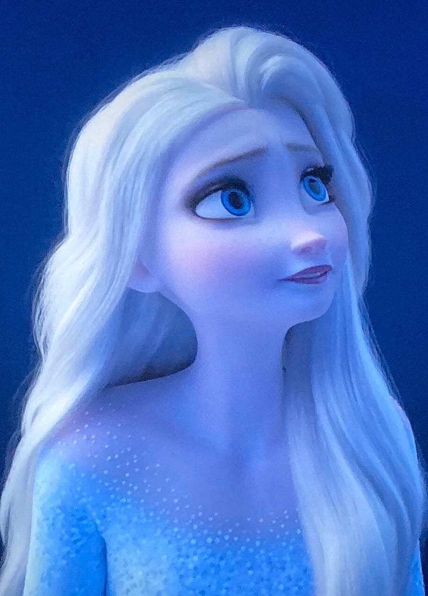 with Elsa in her new Snow Queen look with her hair down, from the final of Frozen 2 HD phone wallpaper