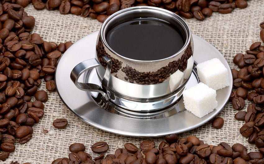 Food, Coffee, Cup, Coffee Beans, Sugar HD wallpaper