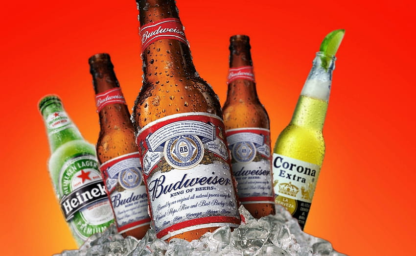 heineken, budweiser, beer , Brands , , and Background, Budweiser Logo HD wallpaper