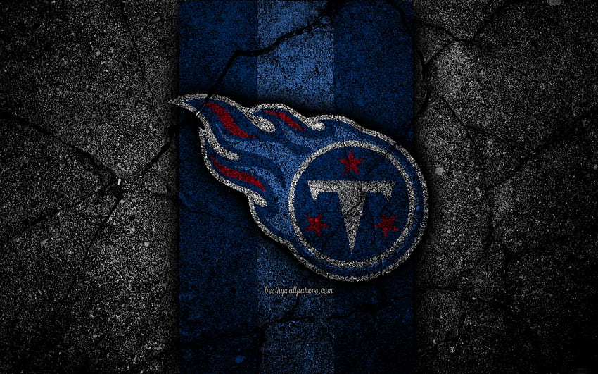 Tennessee Titans, logo, black stone, NFL, american football, USA, asphalt texture, National Football League, American Conference for with resolution . High Quality HD wallpaper