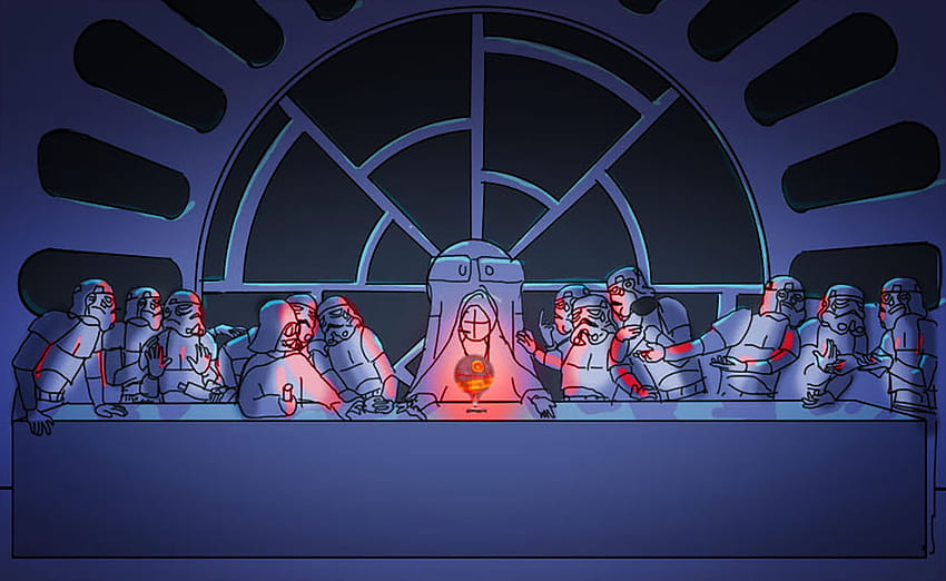 El fotógrafo Steve Brown recrea 'La última cena' usando personajes de Star Wars fondo de pantalla