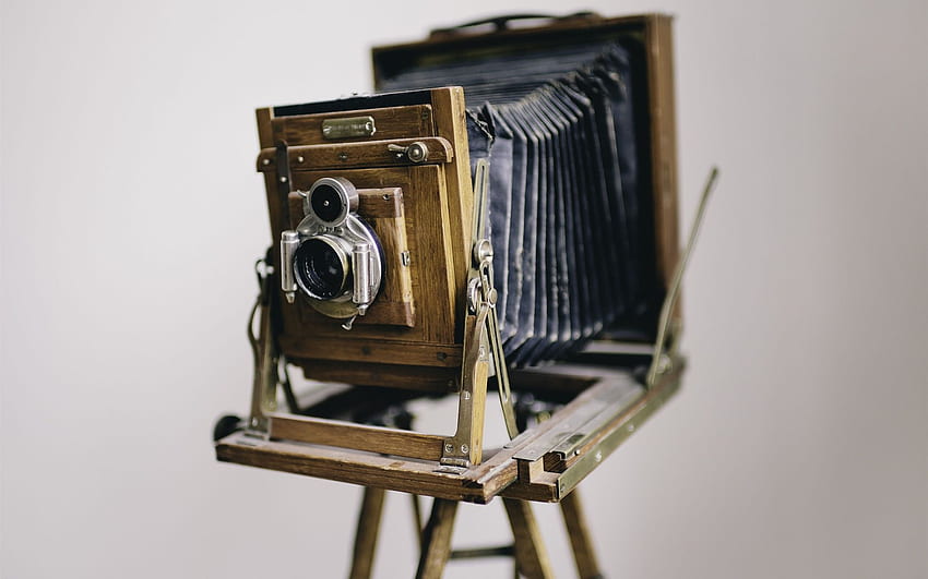 Old camera, antique HD wallpaper
