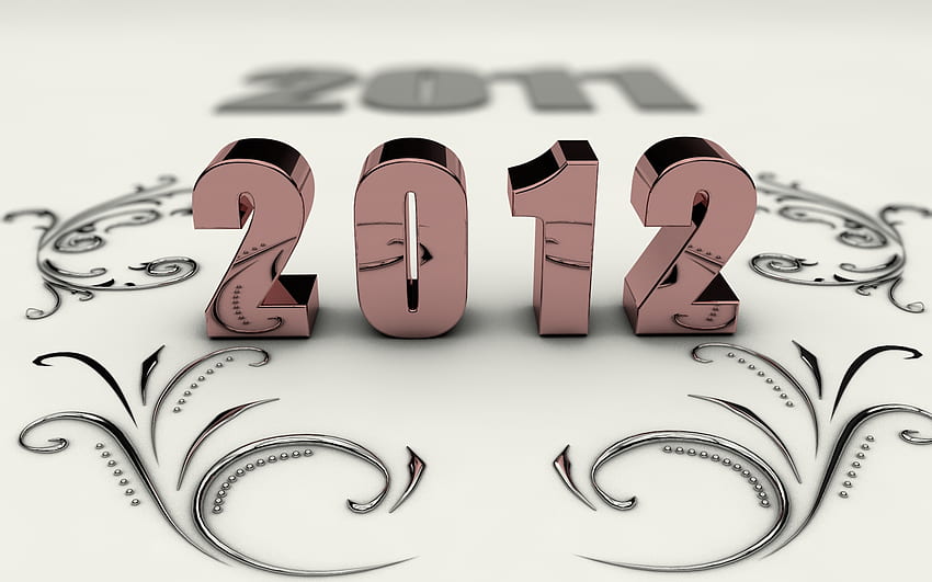 Yeni yılınız kutlu olsun 2012, 3d, grafik, 2012, mutlu, yeni yıl HD duvar kağıdı