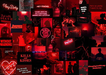 Grunge Dark Aesthetic Prints Collage Maker Wallpaper - Etsy
