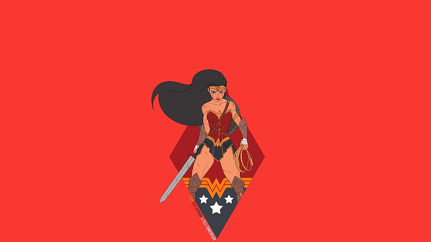 Wonder Woman Comic Minimal Cover , Minimalist, Minimalist Female HD wallpaper