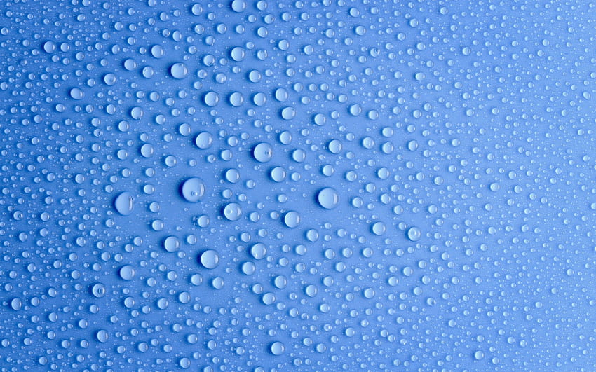 背景の青い水滴 高画質の壁紙