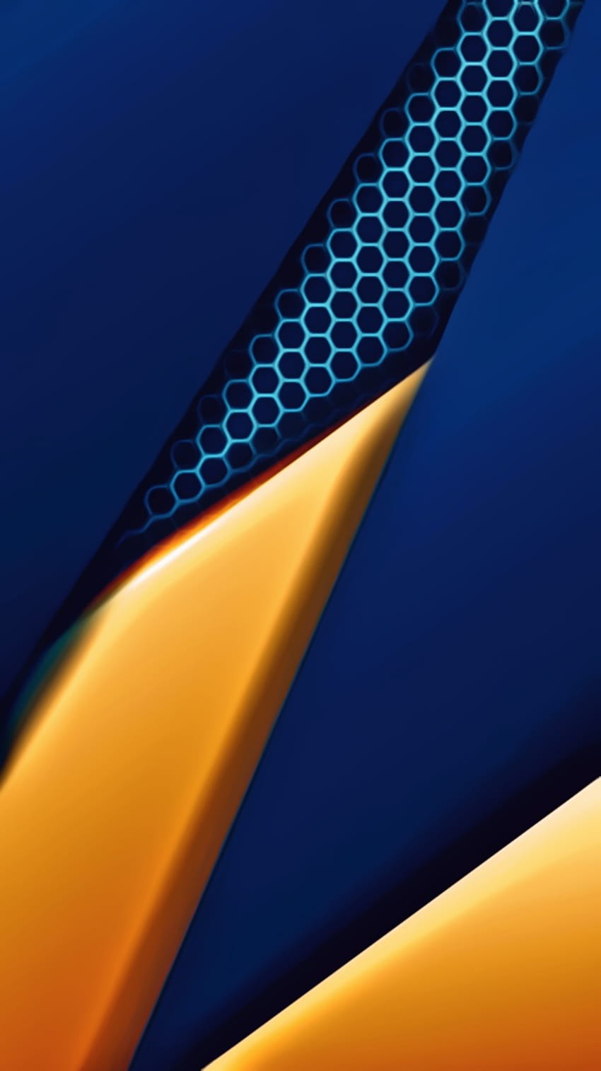 blaues Mesh-Gold-Design, digital, materiell, modern, Formen, geometrisch, Schichten, Muster, abstrakt, getönt, bunt HD-Handy-Hintergrundbild