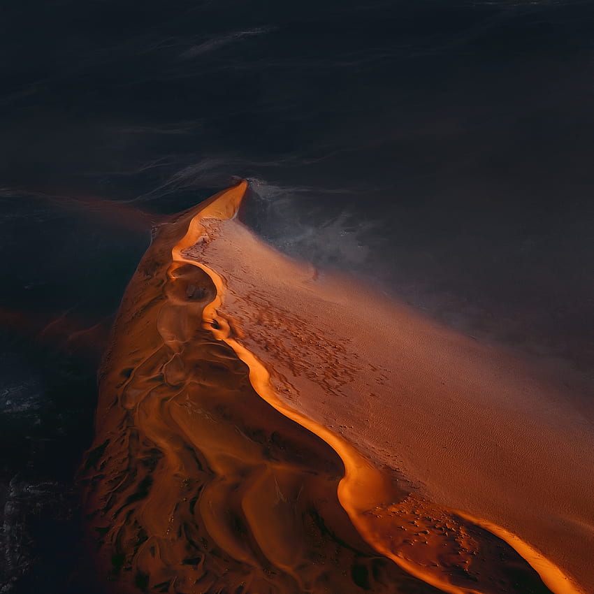 Desierto, dunas de arena, vista aérea fondo de pantalla del teléfono