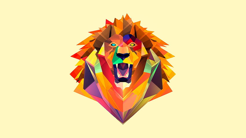 Lion Art - BRAVES, Cool Lion Art HD wallpaper