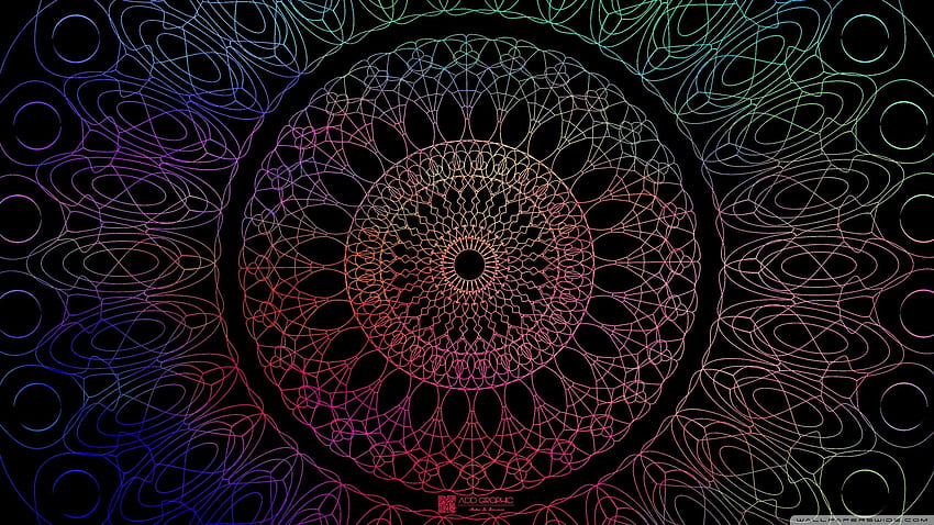 Mandala, Trippy Mandala HD wallpaper
