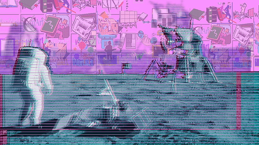 Vaporwave esthétique, ordinateur meme esthétique Fond d'écran HD