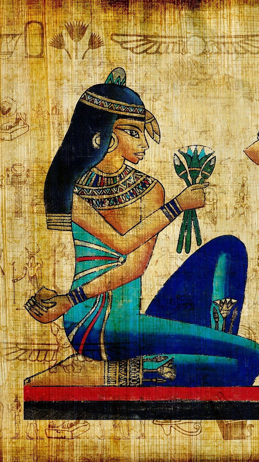 Morena, Niña, Antiguo, Egipto, Dibujo - Ancient Egypt iPhone, Ancient Egypt iPhone fondo de pantalla del teléfono