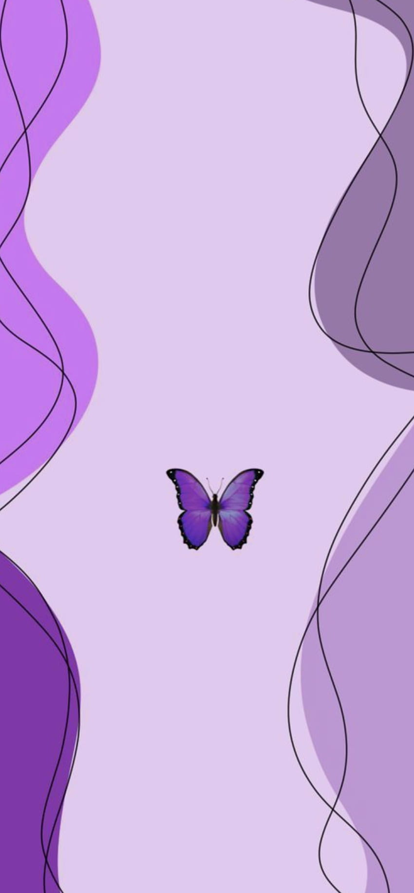 Purple Butterfly, aesthetic HD phone wallpaper