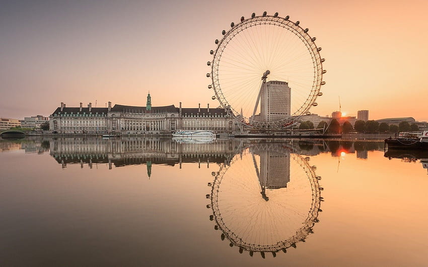 London, England, City, Sea, Water, Reflection, London Eye, Ferris HD  wallpaper | Pxfuel