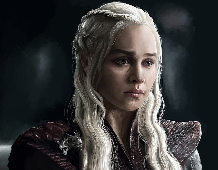 TV-Show - Game of Thrones White Hair Face Daenerys Targaryen Emilia Clarke HD-Hintergrundbild