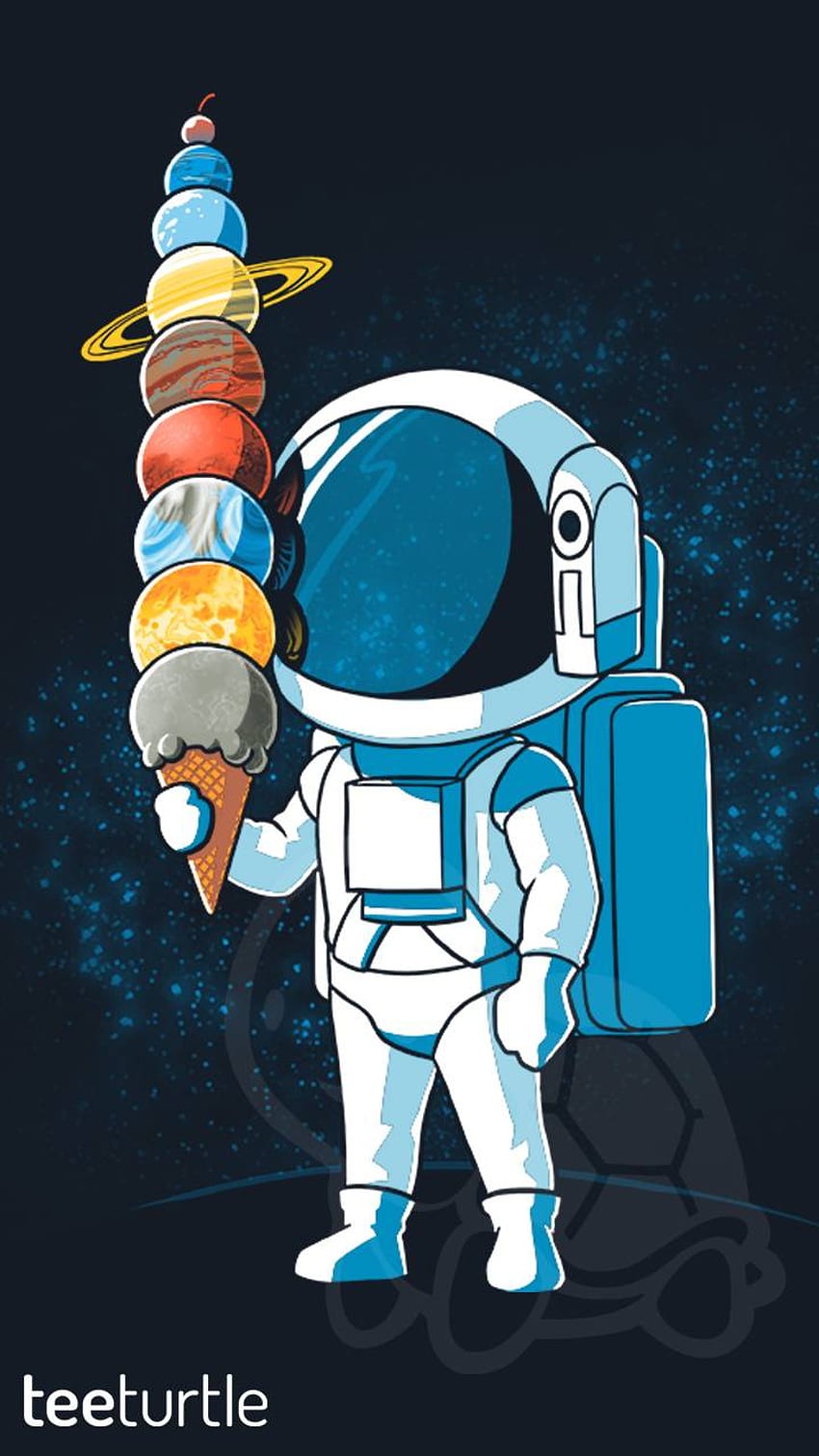 TeeTurtle Astronaut, Cool 3D Astronaut HD phone wallpaper