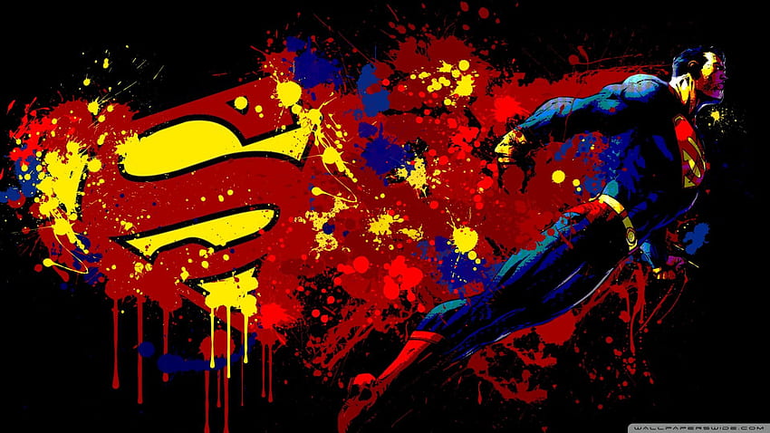 Superman-abstrakte Karikatur in voller Größe HD-Hintergrundbild