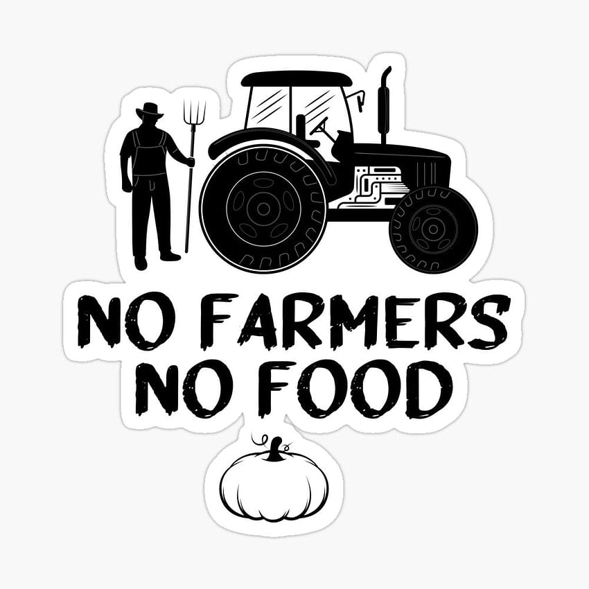 No Farmer No Food, ideia de presente, 2021 Adesivo por MedBoularouah. Presentes de comida, fazendeiro, logotipo da fazenda, sem fazendeiros sem comida Papel de parede de celular HD