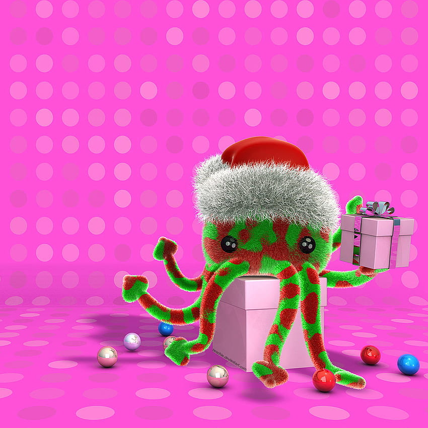 Cute Octopus And Funny Christmas Gifts HD phone wallpaper